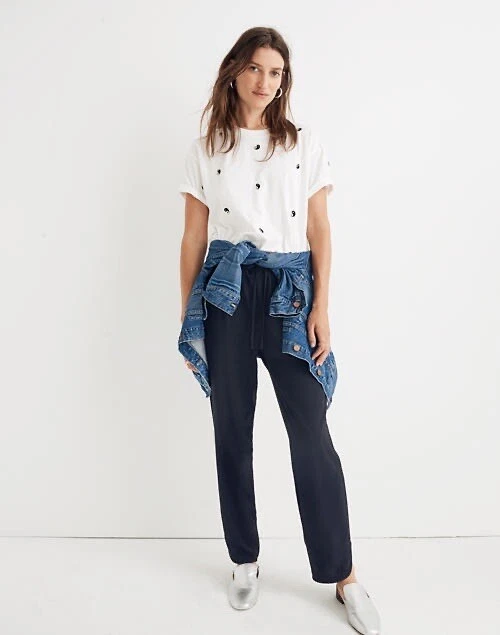 Madewell Track Trousers in Black Size Small