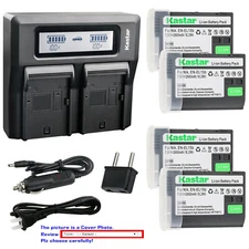 Kastar Battery LCD Dual Fast Charger for Nikon EN-EL15b MH-25b & Nikon D500 DSLR