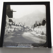 Markt Golling Fotoplatte Um 1920-1930 Glas Positiv Glas Dia 8,5 cm X 8, 5 cm