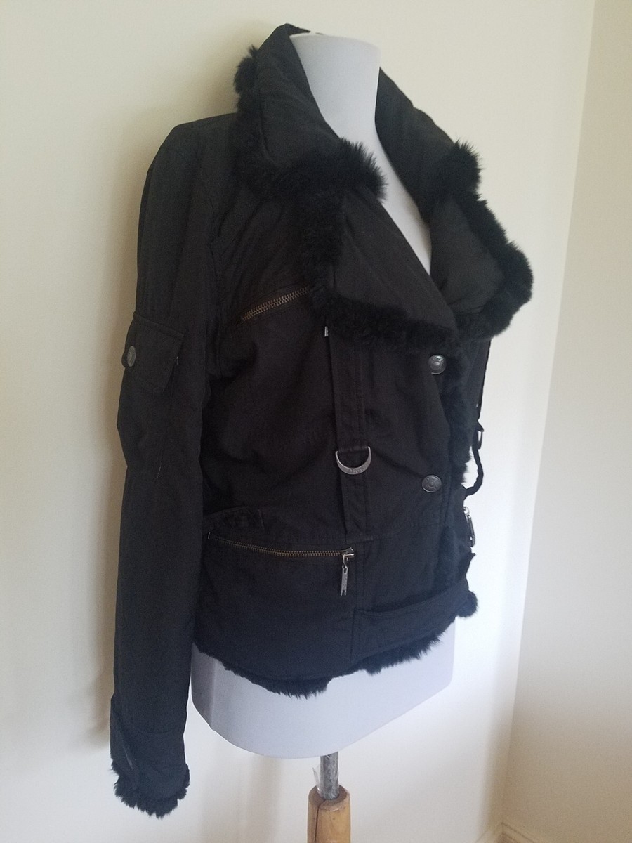 GORGEOUS CHRISTIAN DIOR BLACK JACKET COAT w/Real FUR Trim GORGEOUS CHRISTIAN DIOR BLACK JACKET COAT w/Real FUR Trim