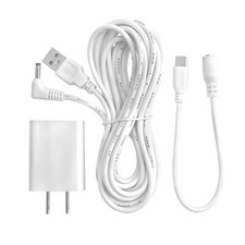 Power Adapter Charger Cord For Ring Pan Tilt Stick Up Camera 4m/13.1ft White