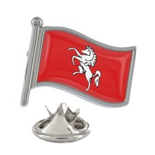Kent Flag Silver Lapel Pin Badge