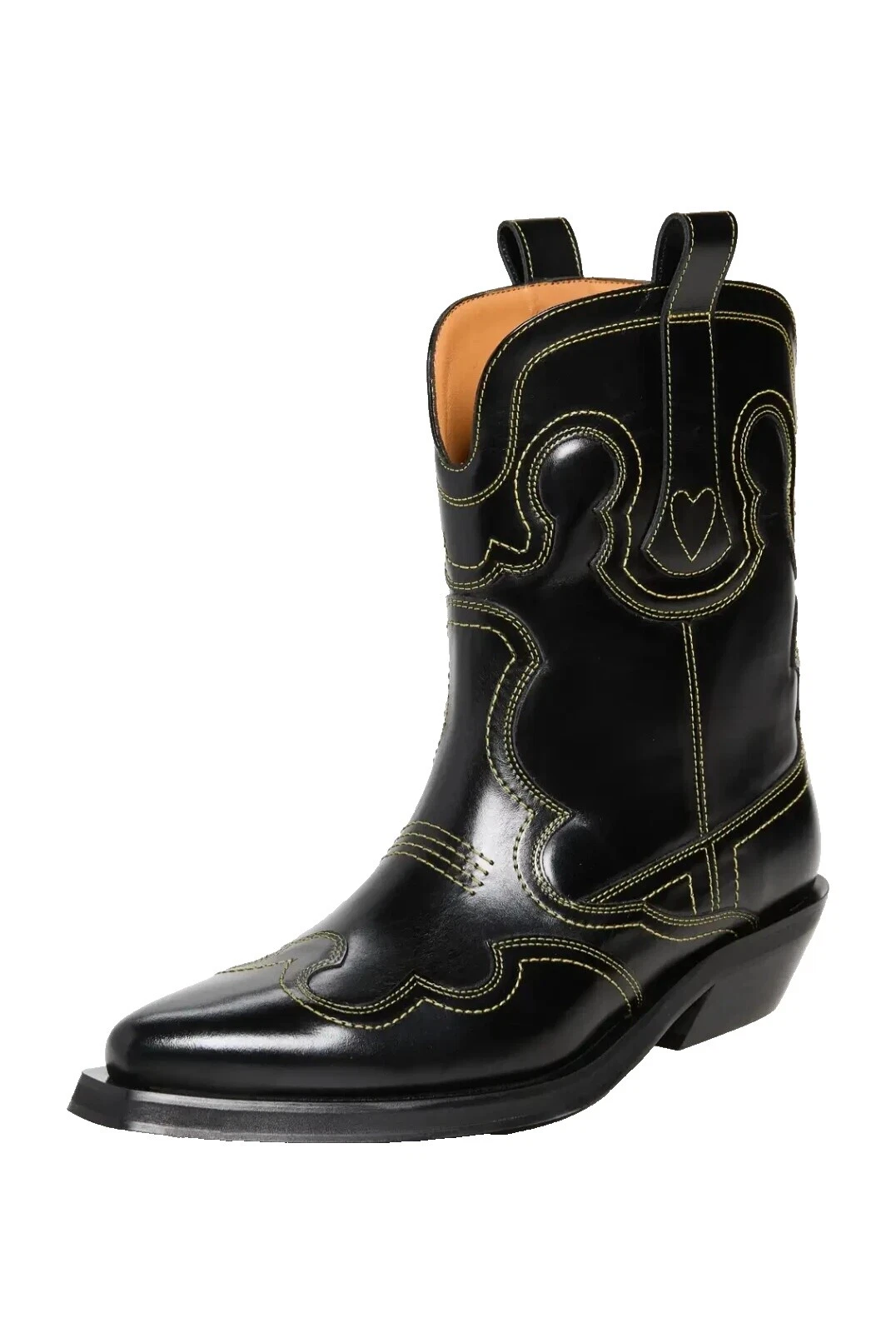 Botas del Oeste Negro Bordado para Mujeres