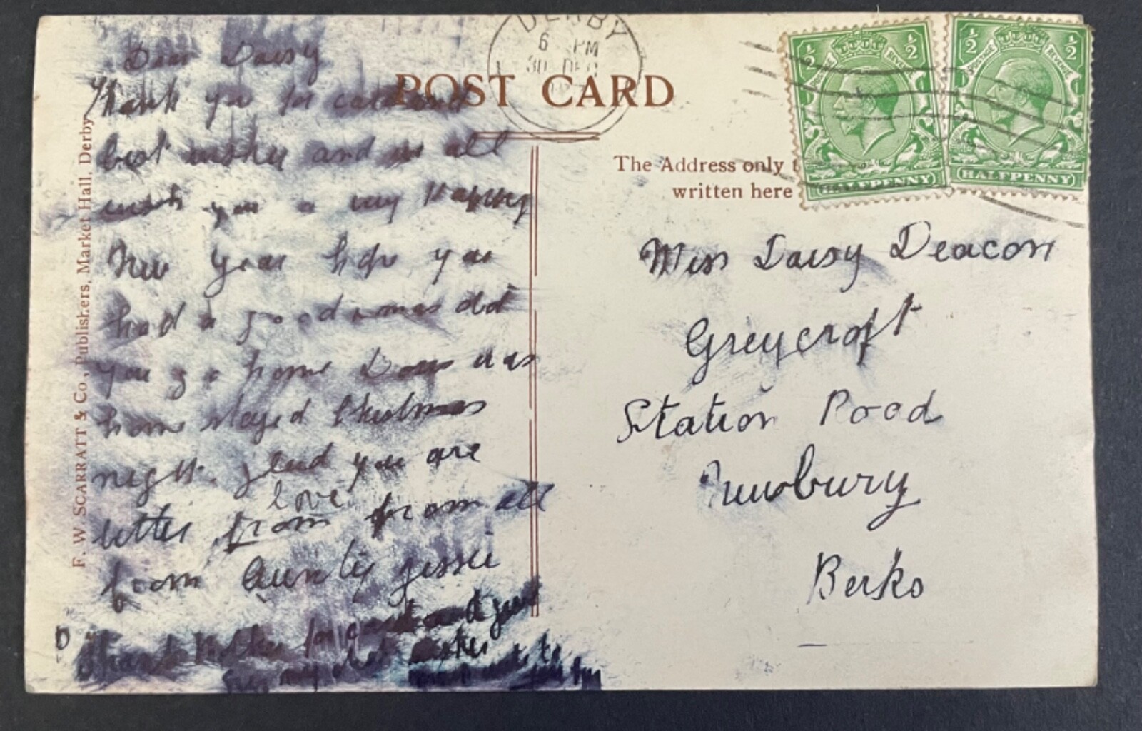 c 1927 RP postcard of The Entrance to Chester Green Derby by F W