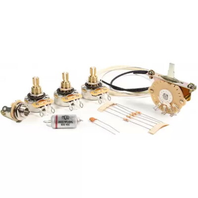 Electronic Upgrade Kit fits Fender  Strat 5 Way Wiring, CTS Vintage Taper Pots