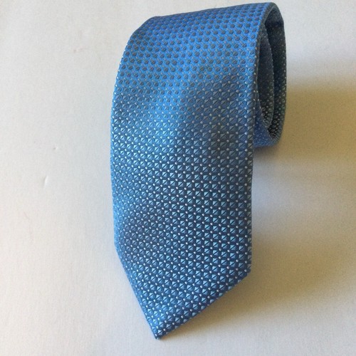 ETON MENS SILK TIE BLUE NWOT MADE IN ITALY - Picture 11 of 12