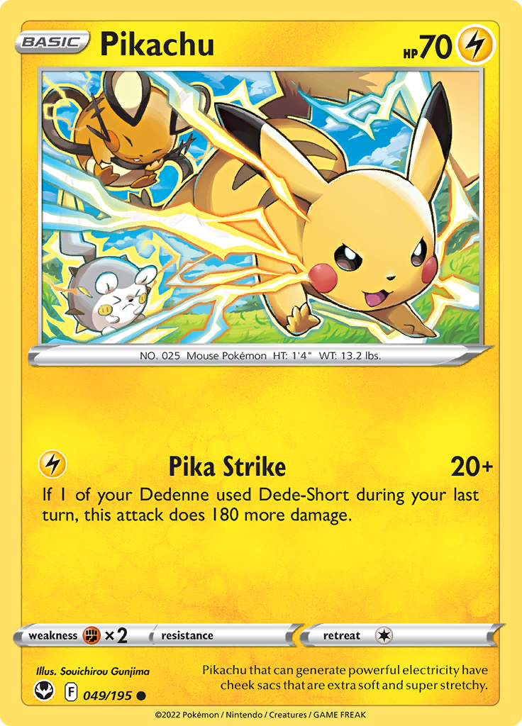 4x Pokémon TCG Pikachu 049/195 Silver Tempest Regular Playset | eBay