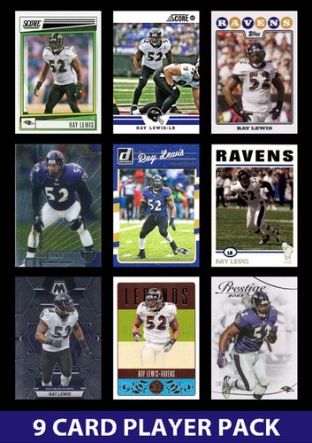 Ray Lewis 9 Card Legend Pack 2024 2025 Donruss Topps Panini Score Baltimore Rave