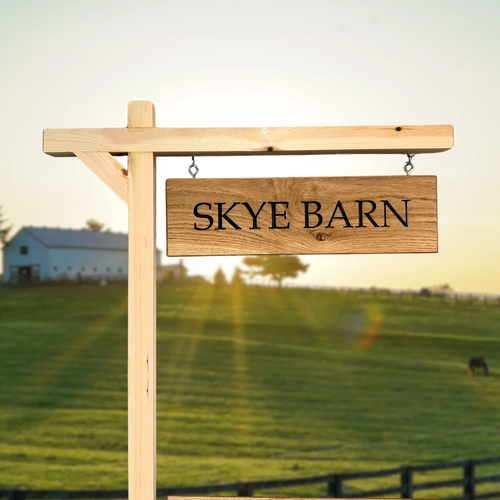 Personalised Hanging Oak House Sign – Custom Engraved House Name – Post Bracket - Picture 3 of 12