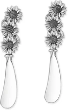 Sunflower Cheese Spreader Set, Zinc Alloy Spreader Decorative Handles, Set of 2