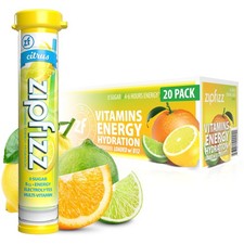 Zipfizz Daily Energy Drink Powder, Citrus, 20 0.39 Ounce Pack of 20 , Citrus