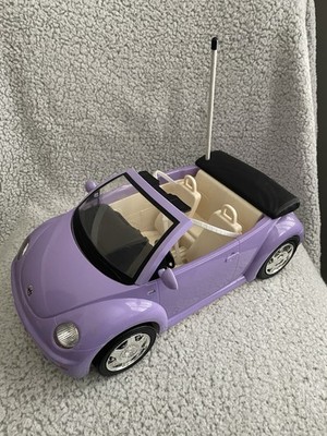Barbie VW Volkswagen Beetle Bug Convertible CAR Purple 2003 Mattel No  Remote Toy
