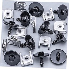 10 Sets Bumper Cover Fender Liner Splash Shield Screw Bolt U Nut Kit for BMW