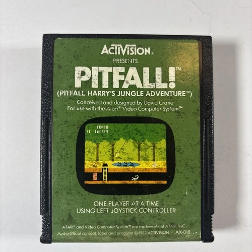 Pitfall - Authentic Atari 2600, 1982 Caftridge only Tested and Working