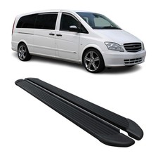 Schweller Trittbretter Schweller f&uuml;r Mercedes Vito W639 2003-2014 L3 Alu Schwarz