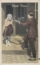 Dont Tease Honeymoon Series Comic Courting antique 1920s - Half Tone Postcard