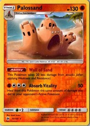 Palossand 75/149 Reverse Holo Rare Sun & Moon Base Set