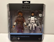 2026 Disney Parks Star Wars The Black Series Plo Koon Clone Commander Wolffe Set