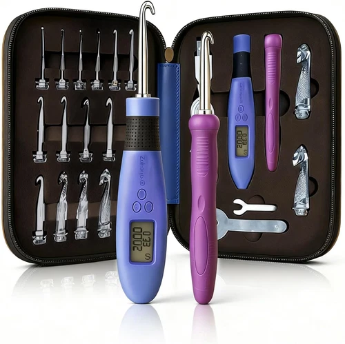 Crochet Hook with 18 Different Size, for Stitch & Row Counter, Light up Intercha - Picture 1 of 12