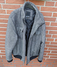 SMOG Herren Bomberjacke XXL Grau Stehkragen g...