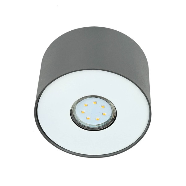 Einfacher Aufbau Spotstrahler Graphit Ø13Cm GU10 Deckenspot Esstisch Beleuchtung-image