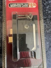 UNION 2 LEVER REBATED 13 MM MORTICE LOCK  BLACK 2 1/2”