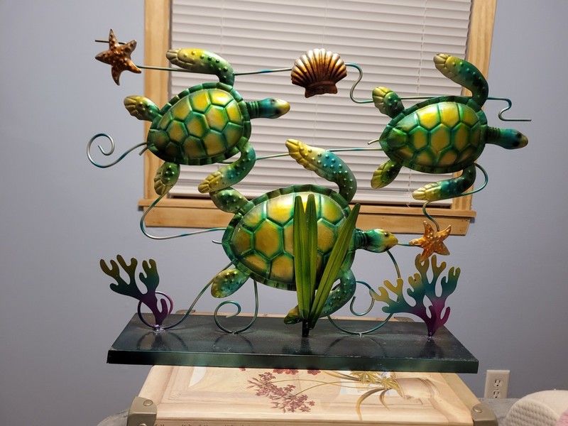 Metal Sea Turtles Beach House Ocean Nautical Decor