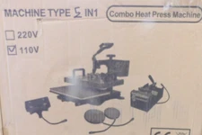 12 X 10 Inch 5 N 1  Heat Transfer Machine-800 W -Combo Heat Press Machine-NEW