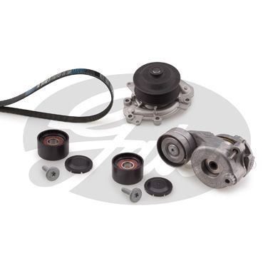 Water Pump & Aux Belt Kit KP17PK2035-2 Gates Drive 7PK2035 T36375 T39062 WP0130 - Image 26