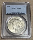 1923 P $1 Peace Silver Dollar PCGS MS64 Free Shipping!