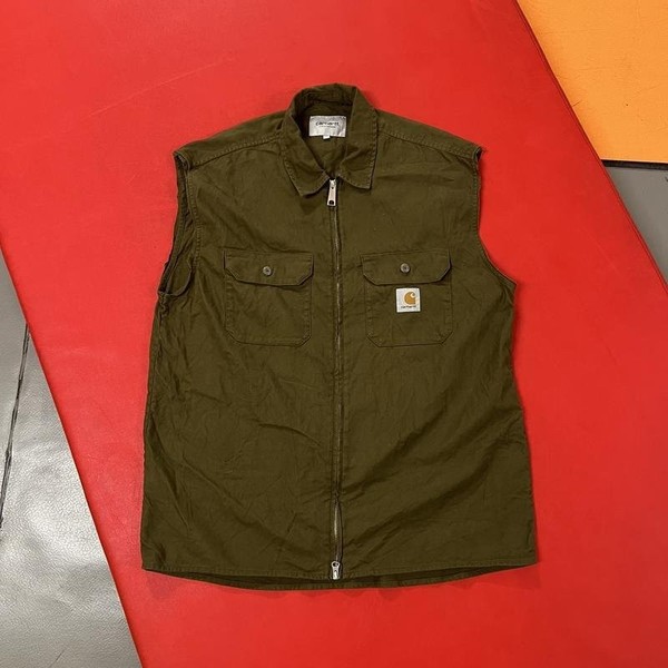 Men Carhartt Shirt Khaki 40 /L / 48