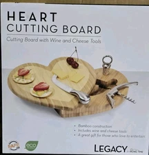 Legacy By Picnic Time Heart Cutting Board With Tool Set