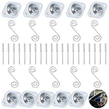 10 Pcs Self-Ejecting Buttons Dzus Quarter Turn Fasteners Compatible W/ ATV UTV