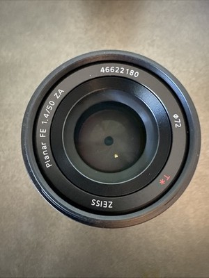 Planar FE 50mm F1.4 ZA Zeiss Lens SONY E MOUNT 6/10 Condition  