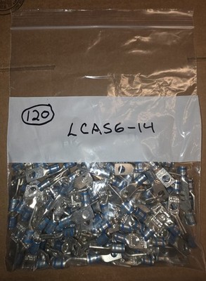 **120PCS**  Panduit - LCAS6-14-L - Copper Compression Lug 1 Hole Num.6 AWG