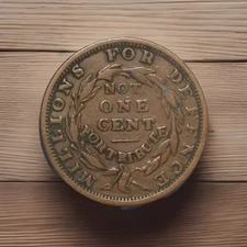 1837 Hard Times Token, HT-46, Not One Cent For Tribute, Millions Defence
