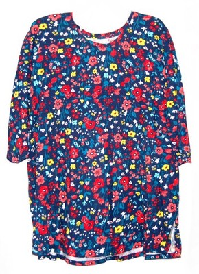 2X 26/28 Woman Within FLORAL PRINT BLOUSE SHIRT TUNIC TOP FAST USA SHIP. #203