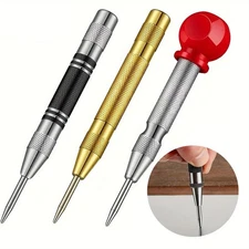 Automatic Center Punch Set - Precision Drilling Marking Tool for Metal & Wood