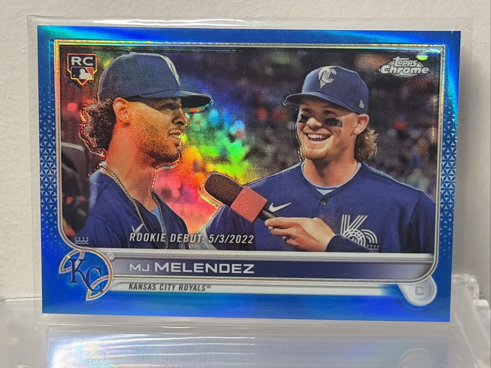 MJ Melendez 2022 Topps Chrome Update #USC84 Rookie Deebut Blue Refractor /199