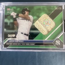🟩 JASSON DOMINGUEZ Game Used Base 2023 Topps Now #827B GREEN 16/ 75 1st HR