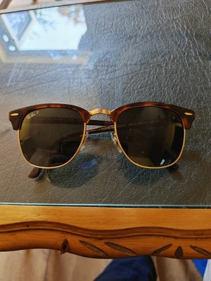 RayBan Clubmaster Sunglasses RB3016 W0366 55 Lens 21 Bridge Tortoiseshell - Image 1 of 4