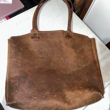 Leather Tote Bag Handcrafted Brown 100% Leath...