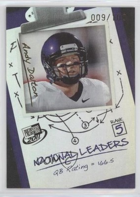 2011 Press Pass National Leaders Gold Reflectors 9/100 Andy Dalton Rookie RC 0c3