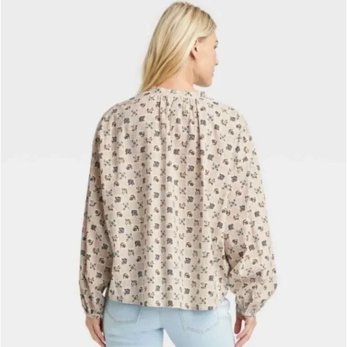 Universal Thread Floral Checkered Print Blouse Re… - image 2