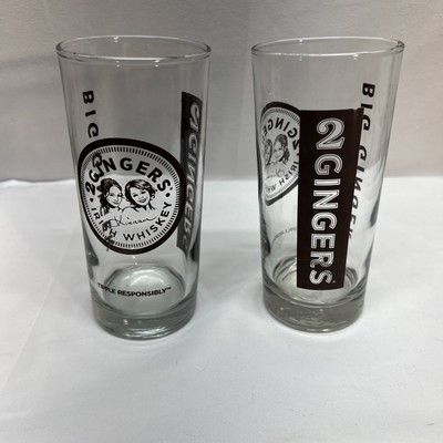 2 Gingers Whiskey  Big Ginger  Glass 10 ounce in excellent condition