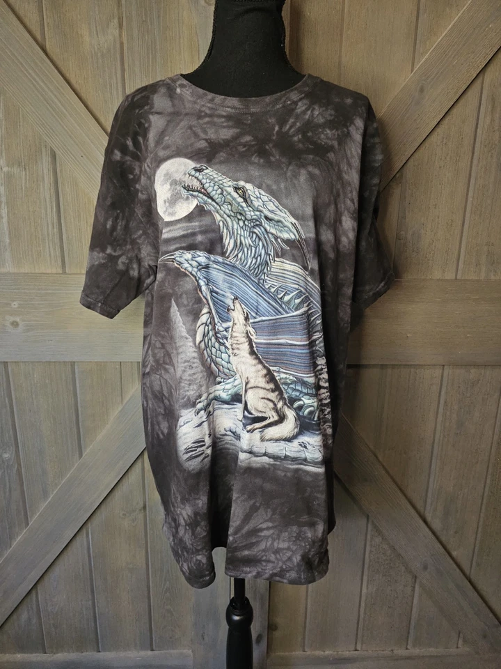 Camiseta The Mountain Dragon Wolf Tie Dye talla grande - Imagen 1 de 4