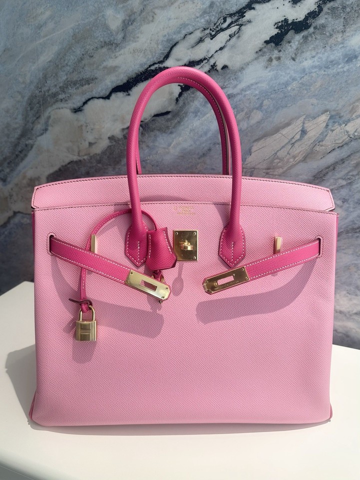 Hermes Birkin35 5P and E5 Epsom SHW Square P Stamp
