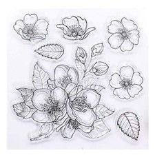 Flowers Clear Stamps for Card Making Decoration and DIY Scrapbooking
