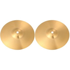 Set of 2 Musical Instrument Drum Hardware Alloy Cymbal Practice Cymbals
