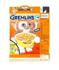 Vintage 1984 Ralston NEW Gremlins Movie Cereal Box Sticker/Gizmo Plush Toy Doll